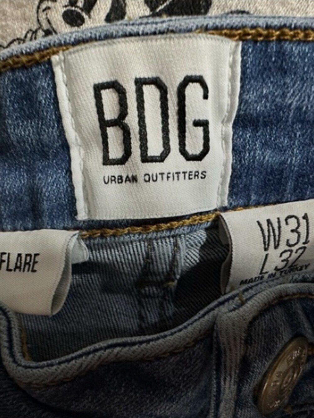 BDG Urban Outfitters Blue High-Rise Flared Women’s Jeans - Picture 8 of 11